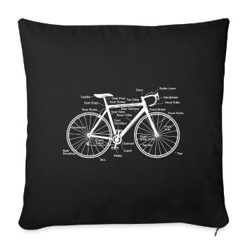 Description Gift Bicycle Cyclist Sport - Sofa pillowcase 17,3'' x 17,3'' (45 x 45 cm) - black - Front