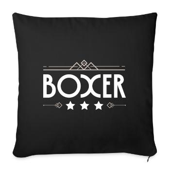 Boxer Boxen Sport - Sofakissenbezug 45 x 45 cm - Schwarz - Vorne