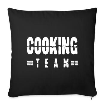 Cooking Team - Sofa pillowcase 17,3'' x 17,3'' (45 x 45 cm) - black - Front