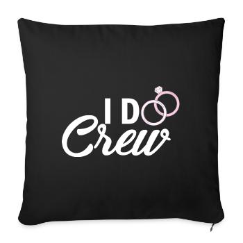 Wedding marriage wedding ceremony love loyalty gift idea - Sofa pillowcase 17,3'' x 17,3'' (45 x 45 cm) - black - Front