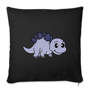 Dinosaur stegosaurus Comic - Sofa pillowcase 17,3'' x 17,3'' (45 x 45 cm) - black - Front