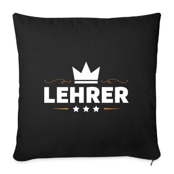 Lehrer Beruf - Sofakissenbezug 45 x 45 cm - Schwarz - Vorne