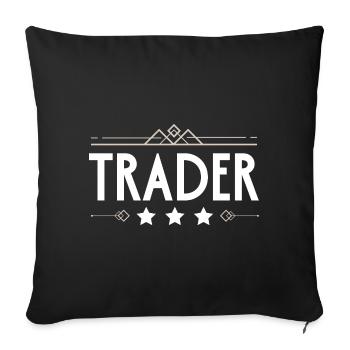 Trader Beruf - Sofakissenbezug 45 x 45 cm - Schwarz - Vorne