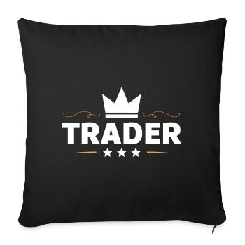 Trader Beruf - Sofakissenbezug 45 x 45 cm - Schwarz - Vorne