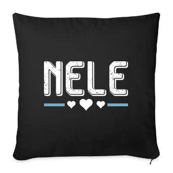 Jennifer - Sofa pillowcase 17,3'' x 17,3'' (45 x 45 cm) - black - Front