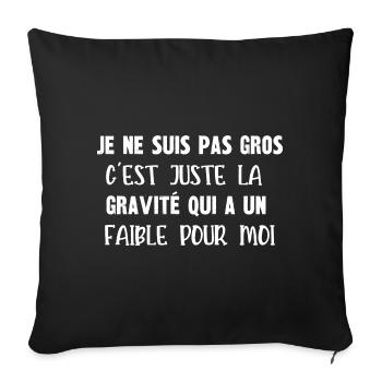 je ne suis pas gros - Housse de coussin décorative 45 x 45 cm - noir - Devant