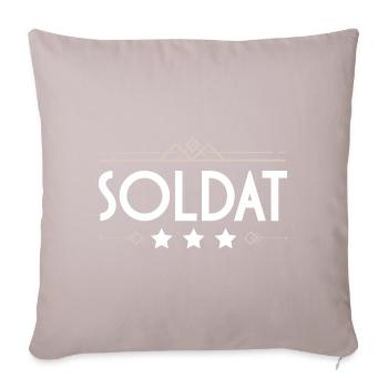 Soldat Beruf - Sofakissenbezug 45 x 45 cm - helles Taupe - Vorne