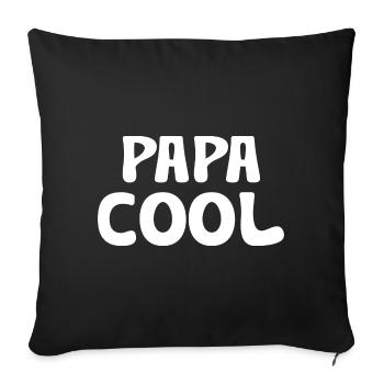 papa cool - Housse de coussin décorative 45 x 45 cm - noir - Devant