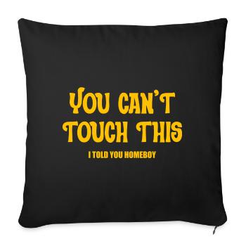 Citation amusante - Housse de coussin décorative 45 x 45 cm - noir - Devant