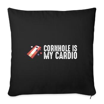Pickleball Racket Pickle Ball I Dont Alway Play - Sofa pillowcase 17,3'' x 17,3'' (45 x 45 cm) - black - Front