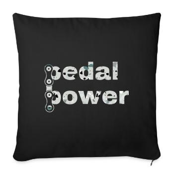 Gravel, Mountain Bike, Passion, Cycling - Sofa pillowcase 17,3'' x 17,3'' (45 x 45 cm) - black - Front