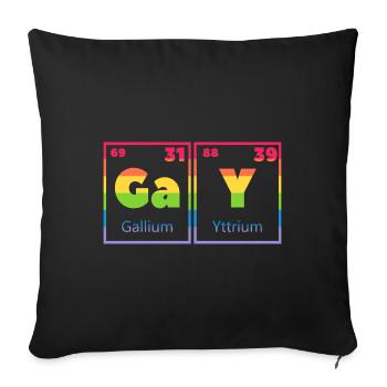 Gay Pride - Housse de coussin décorative 45 x 45 cm - noir - Devant