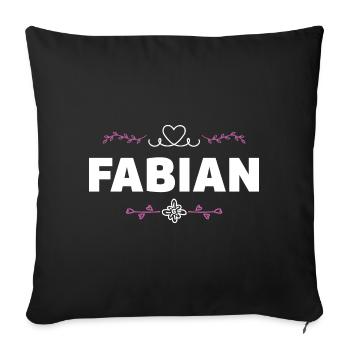 Fabien - Housse de coussin décorative 45 x 45 cm - noir - Devant