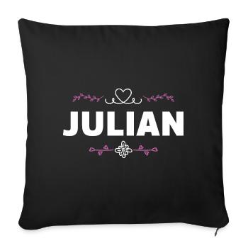 Julian - Sofa pillowcase 17,3'' x 17,3'' (45 x 45 cm) - black - Front