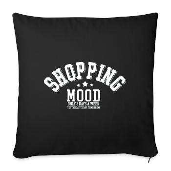 shopping mood - Housse de coussin décorative 45 x 45 cm - noir - Devant