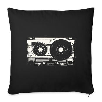 Cassette Tape Vintage Graphic - Sofa pillowcase 17,3'' x 17,3'' (45 x 45 cm) - black - Front