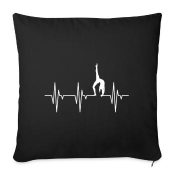 Acrobatics Sport Fan - Sofa pillowcase 17,3'' x 17,3'' (45 x 45 cm) - black - Front