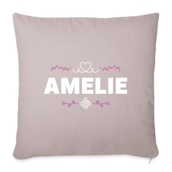 Amélie - Housse de coussin décorative 45 x 45 cm - taupe clair - Devant