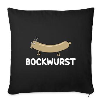 Bockwurst - Sofakissenbezug 45 x 45 cm - Schwarz - Vorne