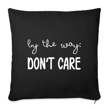 AU FAIT, JE M’EN FICHE - Housse de coussin décorative 45 x 45 cm - noir - Devant