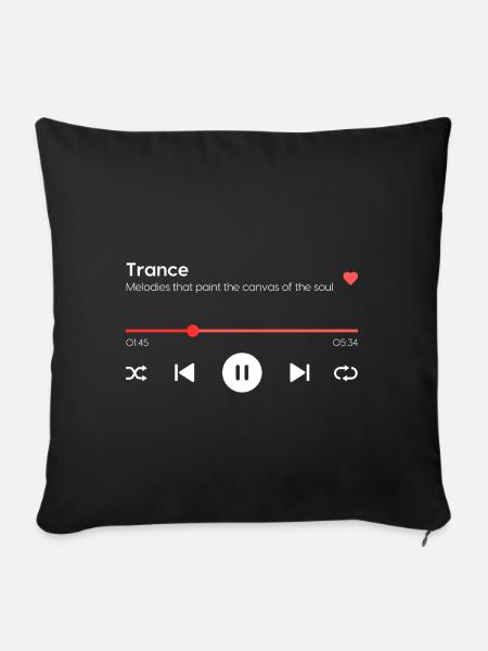 Trance - Sofakissenbezug 45 x 45 cm - Schwarz