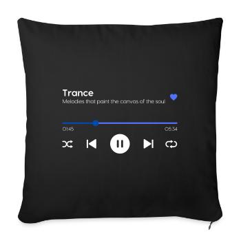 Trance - Sofa pillowcase 17,3'' x 17,3'' (45 x 45 cm) - black - Front