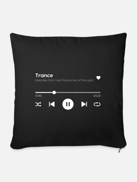 Trance - Sofakissenbezug 45 x 45 cm - Schwarz
