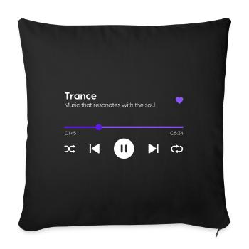 Trance - Sofa pillowcase 17,3'' x 17,3'' (45 x 45 cm) - black - Front