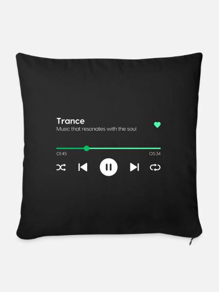 Trance - Sofakissenbezug 45 x 45 cm - Schwarz