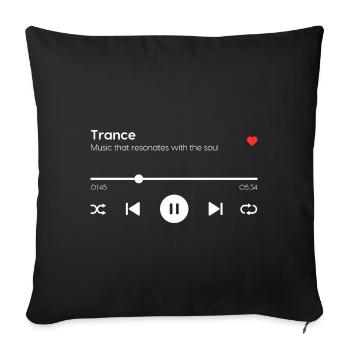 Transe - Housse de coussin décorative 45 x 45 cm - noir - Devant
