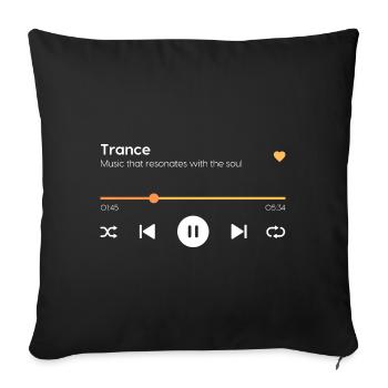 Trance - Sofa pillowcase 17,3'' x 17,3'' (45 x 45 cm) - black - Front