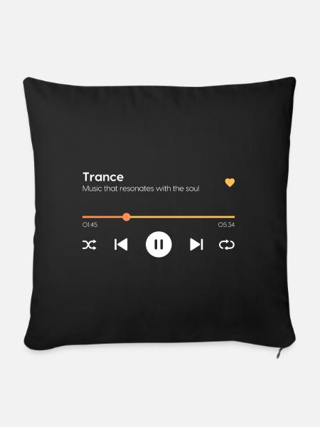 Trance - Sofakissenbezug 45 x 45 cm - Schwarz
