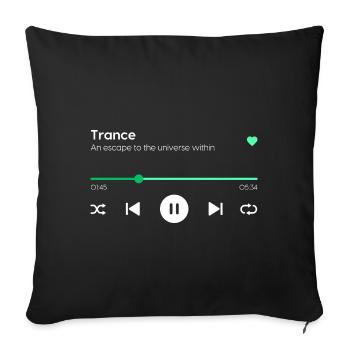 Trance - Sofa pillowcase 17,3'' x 17,3'' (45 x 45 cm) - black - Front