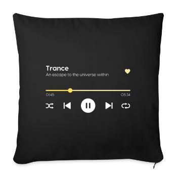 Transe - Housse de coussin décorative 45 x 45 cm - noir - Devant