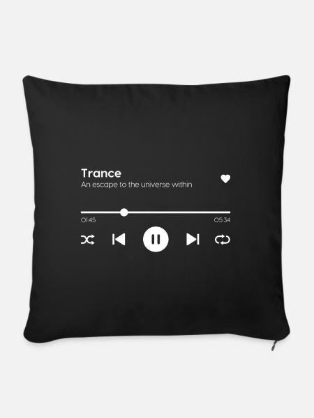 Trance - Sofakissenbezug 45 x 45 cm - Schwarz