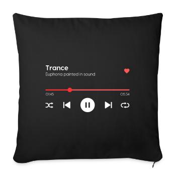 Trance - Sofa pillowcase 17,3'' x 17,3'' (45 x 45 cm) - black - Front