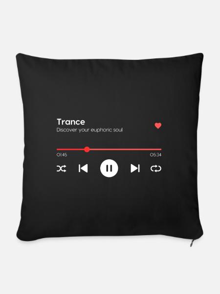 Trance - Sofakissenbezug 45 x 45 cm - Schwarz