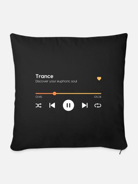 Trance - Sofakissenbezug 45 x 45 cm - Schwarz