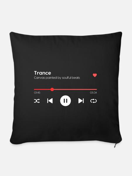Trance - Sofakissenbezug 45 x 45 cm - Schwarz