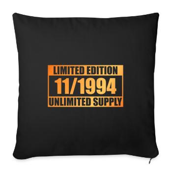 30th Anniversary Limited Edition - ꝏ Supply 11/1994 - Sofa pillowcase 17,3'' x 17,3'' (45 x 45 cm) - black - Front