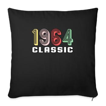 1964 Vintage Outfit - Sofa pillowcase 17,3'' x 17,3'' (45 x 45 cm) - black - Front