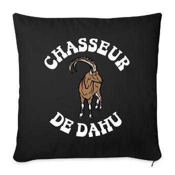 chasseur de dahu - Housse de coussin décorative 45 x 45 cm - noir - Devant