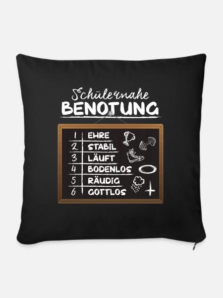 Lehrer, Lehrerinnen - Lustiger Spruch - Geschenk - Sofakissenbezug 45 x 45 cm - Schwarz