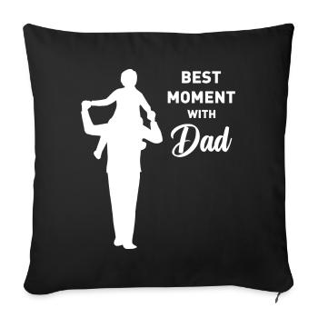 Father's Day Fun Design - Sofa pillowcase 17,3'' x 17,3'' (45 x 45 cm) - black - Front