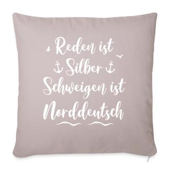 Norddeutsch Norddeutschland lustiger Spruch - Sofakissenbezug 45 x 45 cm - helles Taupe - Vorne