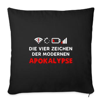 Nerd Geek Lustige Internet Akku - Sofakissenbezug 45 x 45 cm - Schwarz - Vorne