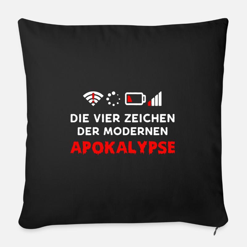 Nerd Geek Lustige Internet Akku - Sofakissenbezug 45 x 45 cm - Schwarz