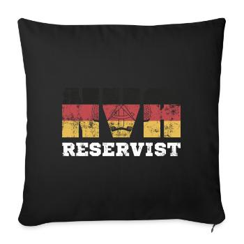 NVA reservist DDR Ostdeutschland Geschenk Ossi - Sofakissenbezug 45 x 45 cm - Schwarz - Vorne
