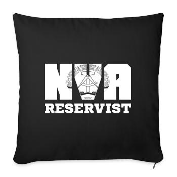 NVA reservist DDR Ostdeutschland Geschenk Ossi - Sofakissenbezug 45 x 45 cm - Schwarz - Vorne