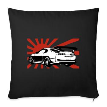 Supra A80 Sun Gift JDM Motorsport Japan Car - Sofa pillowcase 17,3'' x 17,3'' (45 x 45 cm) - black - Front